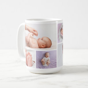 Mug Collage photo de famille pour accueillir un nouvea