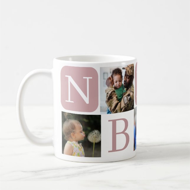 Mug Collage photo de la grand-mère nounou 5 (Gauche)