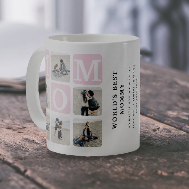 Mug Collage photo de la meilleure maman du monde (Créateur téléchargé)