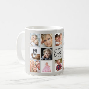 Mug Collage photo de maman gris