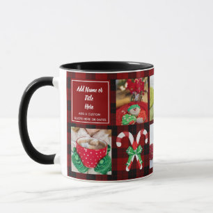 Mug Collage photo de Noël moderne Lumberjack Buffalo