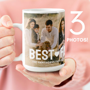 Mug Collage Photo Famille 3 Photo Meilleure Famille Ja