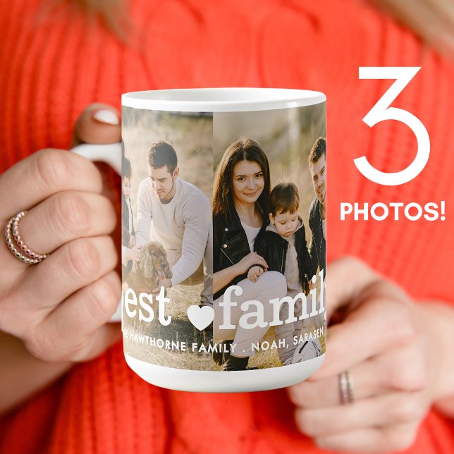 Mug Collage Photo Famille 3 Photo Meilleure Famille Ja (Créateur téléchargé)