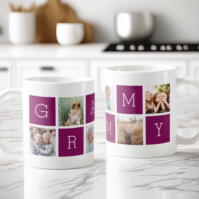 Mug Collage photo Grammy personnalisé (Créateur téléchargé)