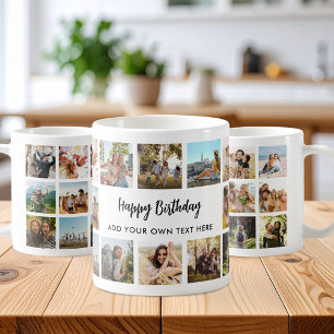 Mug Collage Photo Joyeux Anniversaire Personnalisé