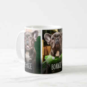 Mug Collage photo moderne de 3 noms de mignon animal d