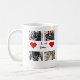 Mug Collage photo personnalisé 4 16ème anniversaire