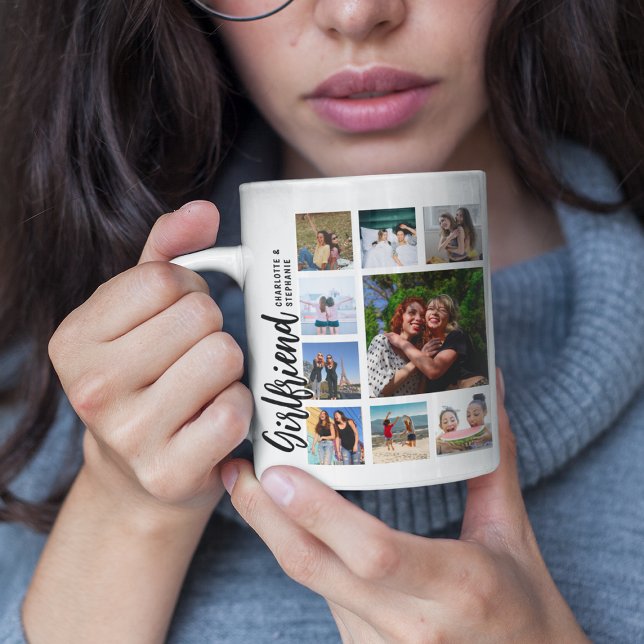 Mug Collage photo personnalisé de la petite amie (Créateur téléchargé)