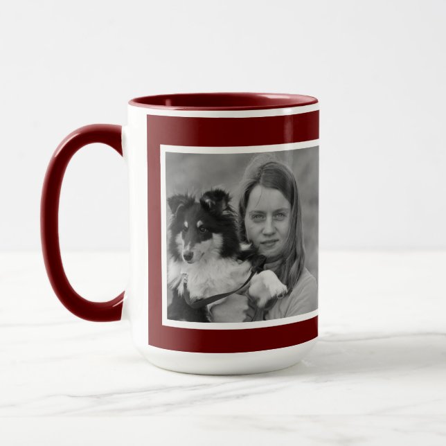 Mug Collage photo personnalisé moderne 2 (Gauche)