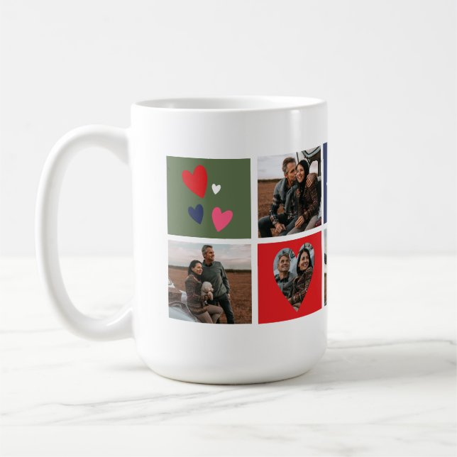 Mug Collage photo personnalisée en couple Saint-Valent (Gauche)
