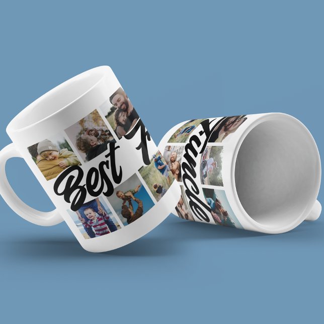 Mug Collage photo simple du meilleur Funcle jamais (Créateur téléchargé)
