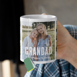 Mug Collage photo tendance de 5 photos pour Grand-père