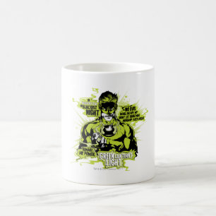 Mug Collage vert des textes de lanterne - couleur