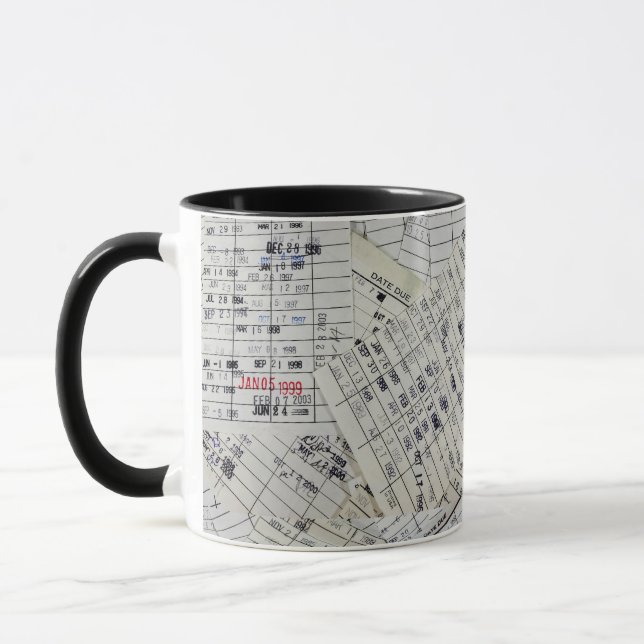 Mug Collection de cartes de bibliothèque ancienne (Gauche)
