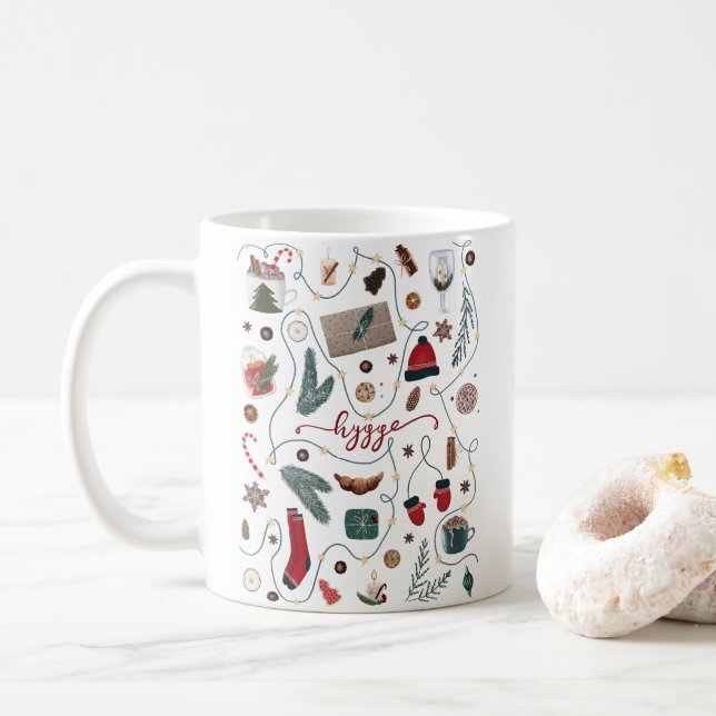 Mug Collection de Noël Hygge (Avec donut)