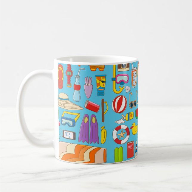 Mug Collection d'objets d'été pour l'été à (Gauche)