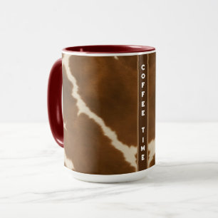 Mug Collection en cuir moderne Elégante Vache Faux