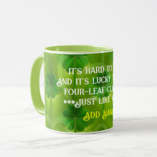 Mug Collection moderne de trèfle vert 4 listes