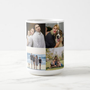 Mug Collection photo de famille 4 moderne personnalisé