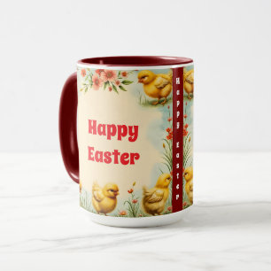Mug Collection vintage de Pâques Petits Poulet