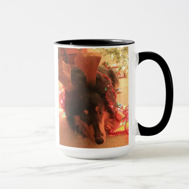 Mug Colley mignon de Noël, olive l'AUTRE renne (Droite)