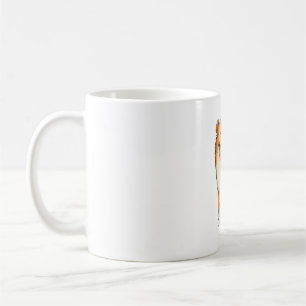 Mug Collie à poil long de dessin animé heureux