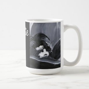 Mug Collie Bordure Possédant Peinture personnalisée