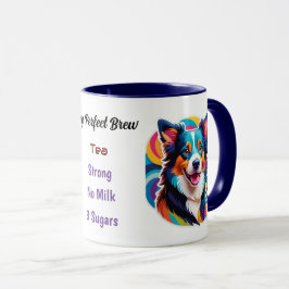 Mug Collie Bordure Stylisée - Mon Brasage Parfait