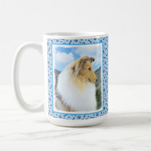 Mug Collie en Montagne (Rough) Peinture - Chien Art