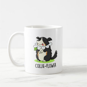 Mug Collie-flower Funny Bordure Collie Chien Pun