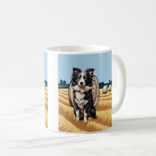 Mug Collie frontalier à la ferme