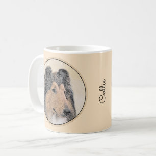 Mug Collie (Rough) Peinture - Cute Original Chien Art
