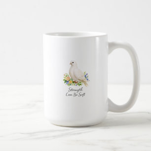 Mug Colombe Blanche Rétro Cottagecore La Force Peut êt