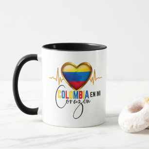 Mug Colombia en mi Corazon Colombian Pride 