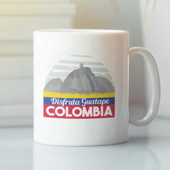 Mug Colombie Vintage voyage de la bande de Guatape (Colombia Guatape Vintage Travel Coffee Mug
)