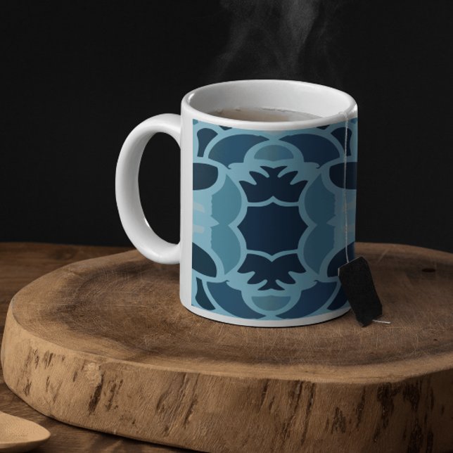 Mug Color Fun Blue Collage Classique (Créateur téléchargé)