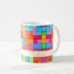 Mug Coloré Abstrait Artiste NOM Hip Mod Fun Trending