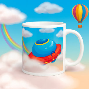 Mug Coloré Bleu Et Rouge