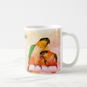 Mug Coloré Caique Parrot Paire Oiseau Art Personnalisé
