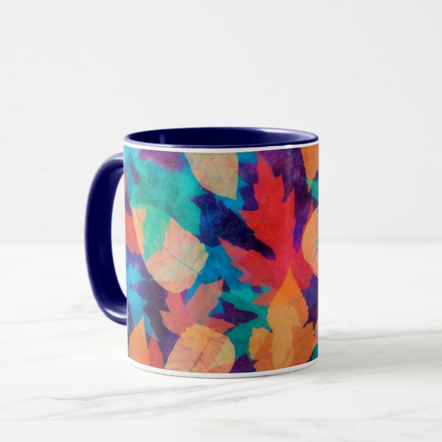Mug Coloré Feuilles tombés (Devant gauche)