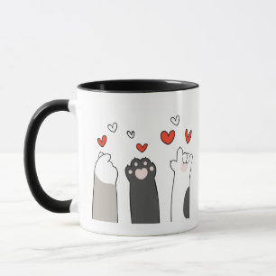 Mug Coloré Illustré chats mignons Saint-Valentin