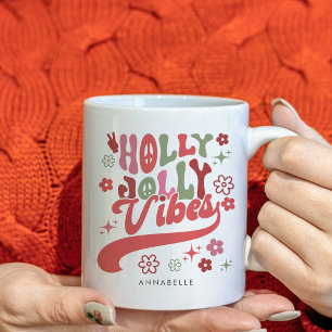 Mug Coloré Retro Super Holly Jolly Vibes