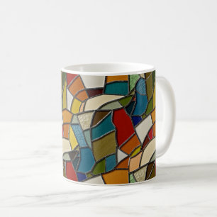 Mug Coloré Vitrage Mosaïque Abstraction