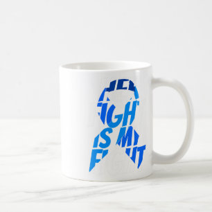Mug Colorectal Bleu Ruban Colon Sensibilisation au can