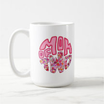 Colorful Flowers Circular Floral Mom of Two Kids