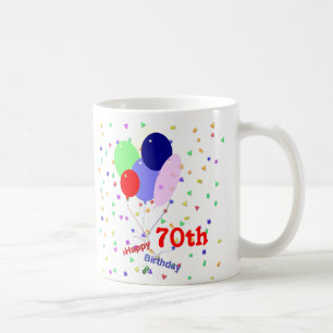 Mug Colorful Joyeux 70e Anniversaire Ballons
