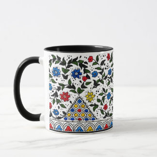 Mug Colorful Ottoman Floral Pattern Wrap-Around Coffee