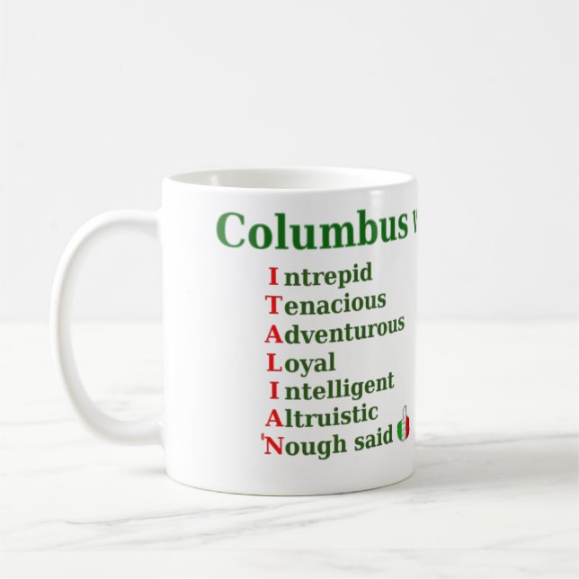 Mug Columbus Était une mule italienne (Gauche)