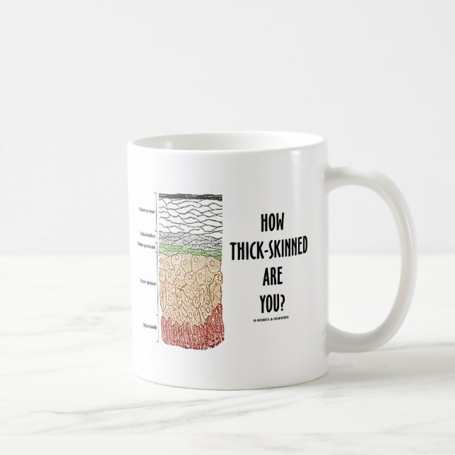Mug Combien à peau épaisse êtes-vous ? (Couches de (Droite)