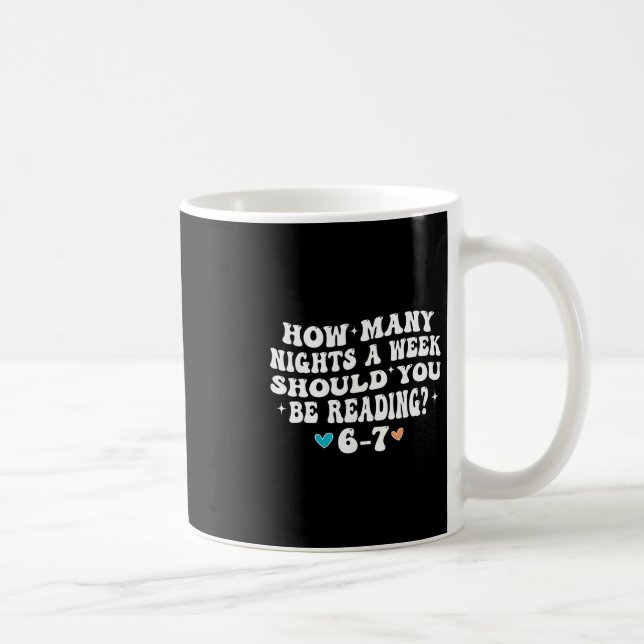 Mug Combien de nuits de lecture 67 Meme drôle Six Sept (Droite)